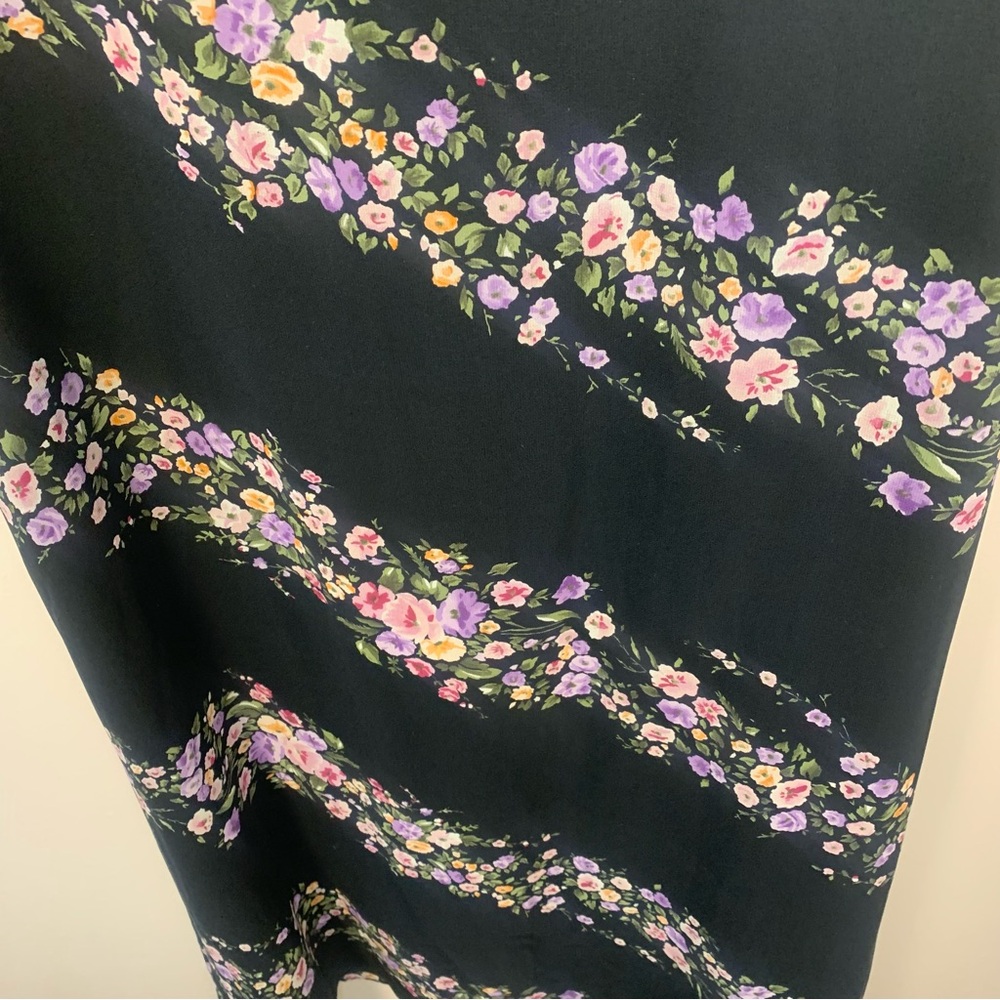 VTG Jones New York Sport 100% Silk Floral Sleeveless Maxi Dress - Picture 9 of 11
